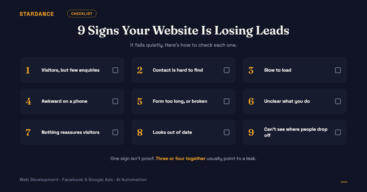 9 Signs Your Website Is Quietly Losing You Leads